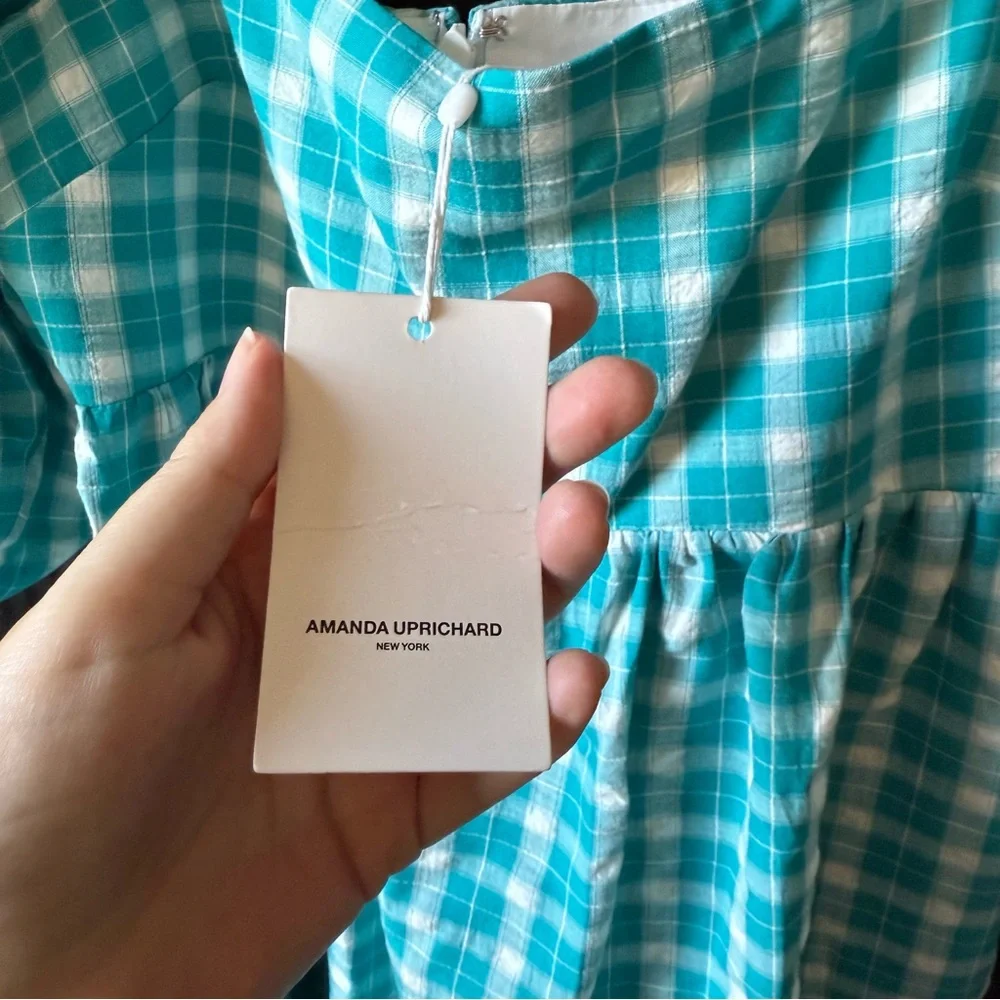 Amanda Uprichard Blue Plaid Mini Dress - Picture 7 of 16